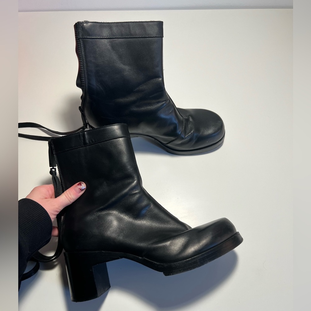 ALYX leather boots black, made in Italy size 39.